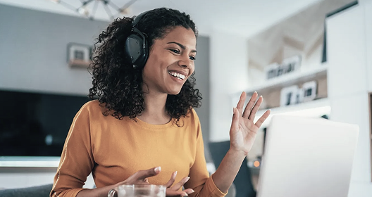 Person working from home