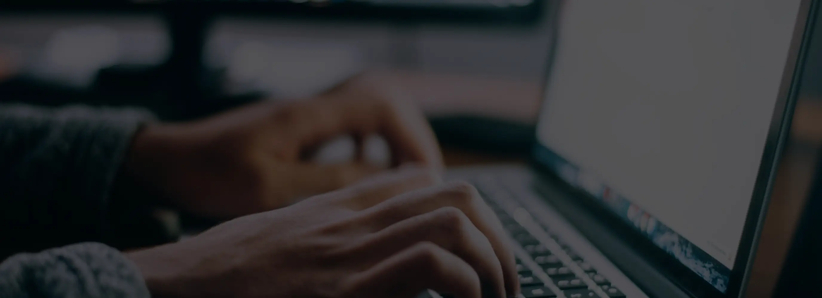 Person working on a laptop